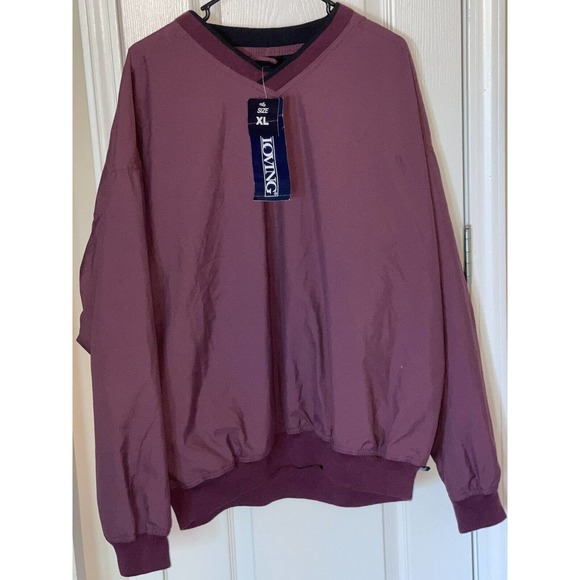 NEW LA Loving Men’s Size XL V-Neck Pullover Golf Windbreaker Burgundy Jacket - Picture 7 of 7